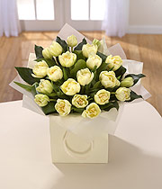 Eileen Jenkins White Tulip Bag Bouquet